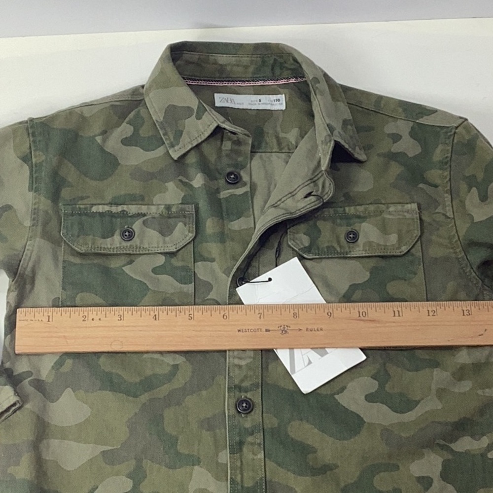 NWT Zara Green Jean Camouflage Jacket - Picture 6 of 6